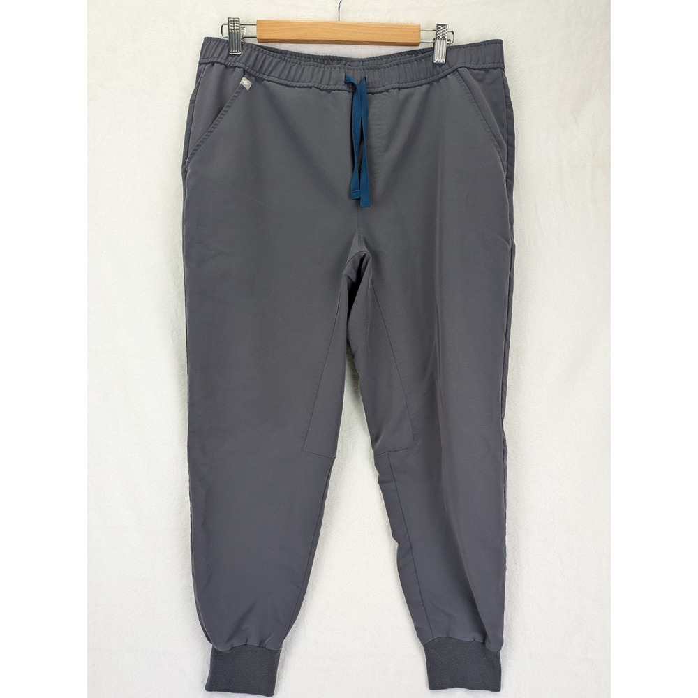 FIGS Tansen Jogger Scrub Pants Women Size L Short Gray Medical Dental Workwear